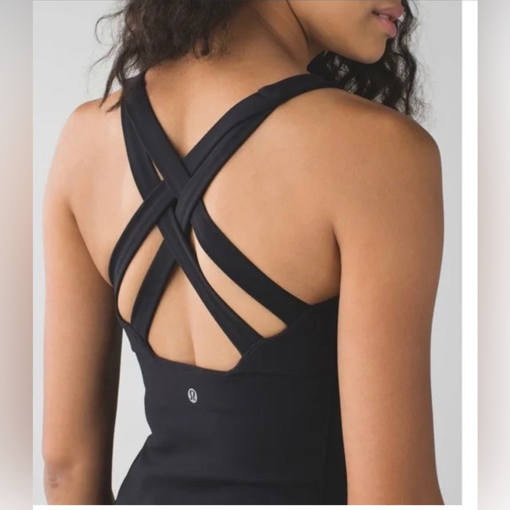 Lululemon Enhearten Black Tank Top Size 4